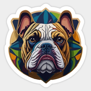 Bulldog Portrait Sticker